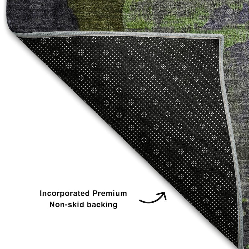 Premium Washable Super Soft Abstract Soid Mayfield Rug