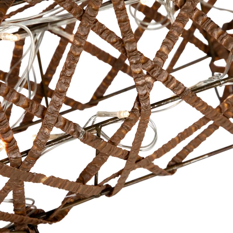 47" LED Lighted Standing Rattan Reindeer Outdoor Christmas Decoration - Brown
