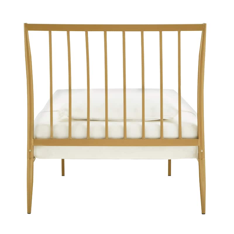 Parkcrest Gold Finish Metal Twin Bed by iNSPIRE Q Bold
