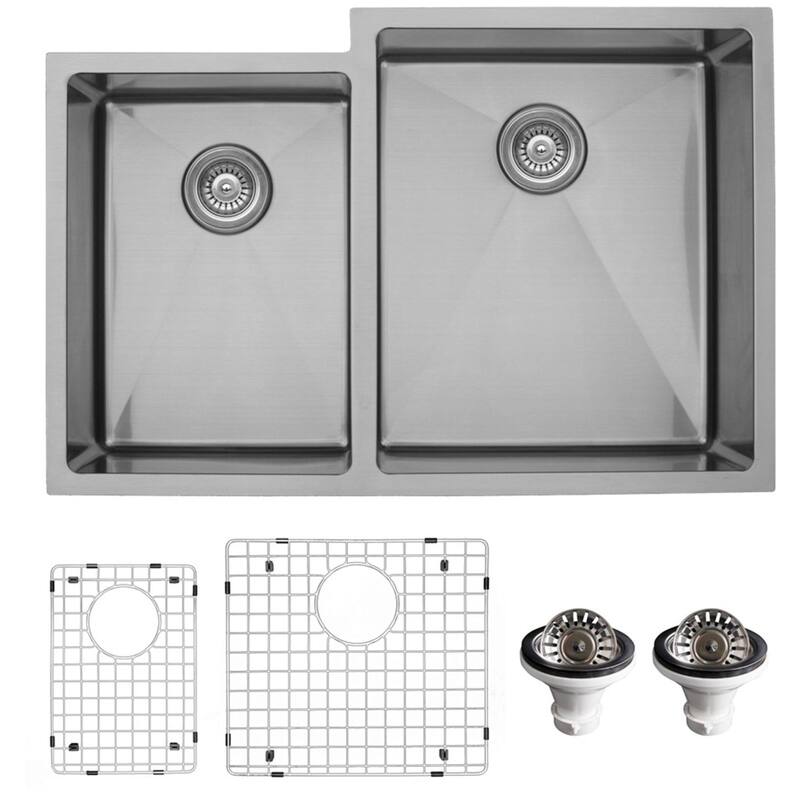 Karran USA EL-78L-PK1 Elite 33" Undermount Double Basin Stainless - Stainless Steel