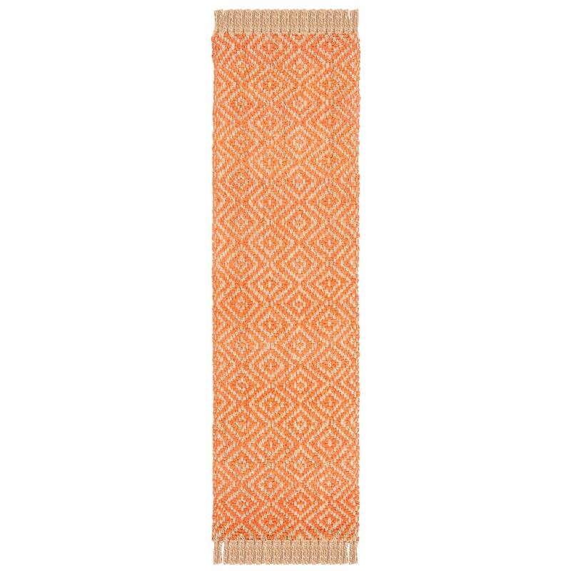 SAFAVIEH Handmade Natural Fiber Jaeda Diamond Jute Tassel Rug