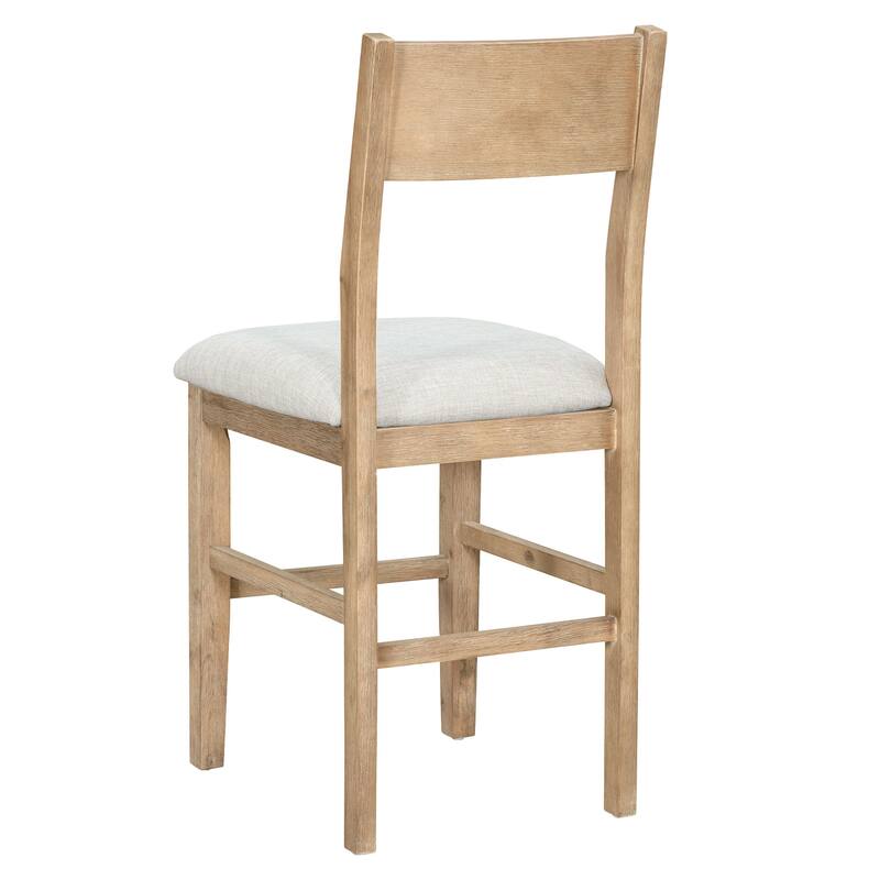 5-Piece Counter Height Wooden Dining Table Set with Rectangular Table & 4 Chairs