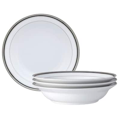 Austin Platinum Set of 4 Rim Dinner Bowls, 10", 25 oz.