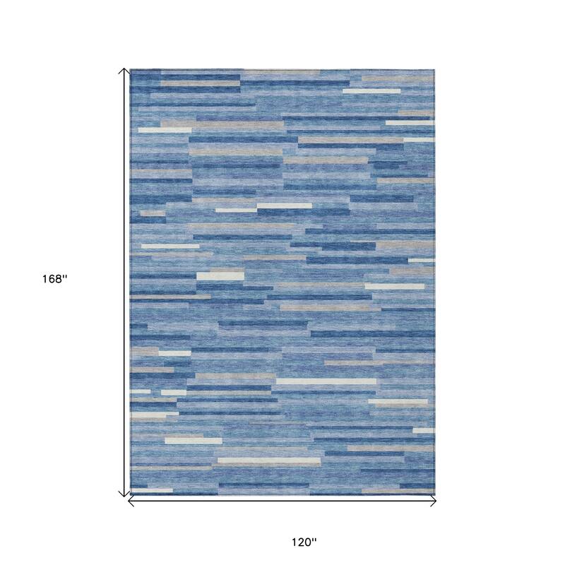 HomeRoots Striped Transitional Rectangle Outdoor Rug