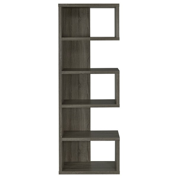 Joey 71-inch 5-shelf Bookshelf with Wood Frame - Bed Bath