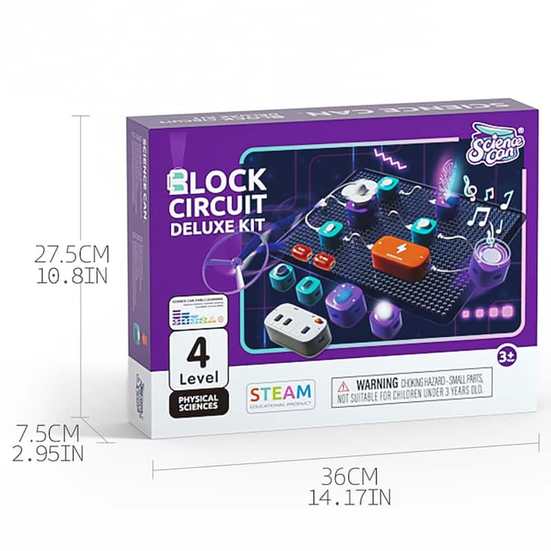 Hape: Science Can: Block Circuit Deluxe Kit - Age 3+
