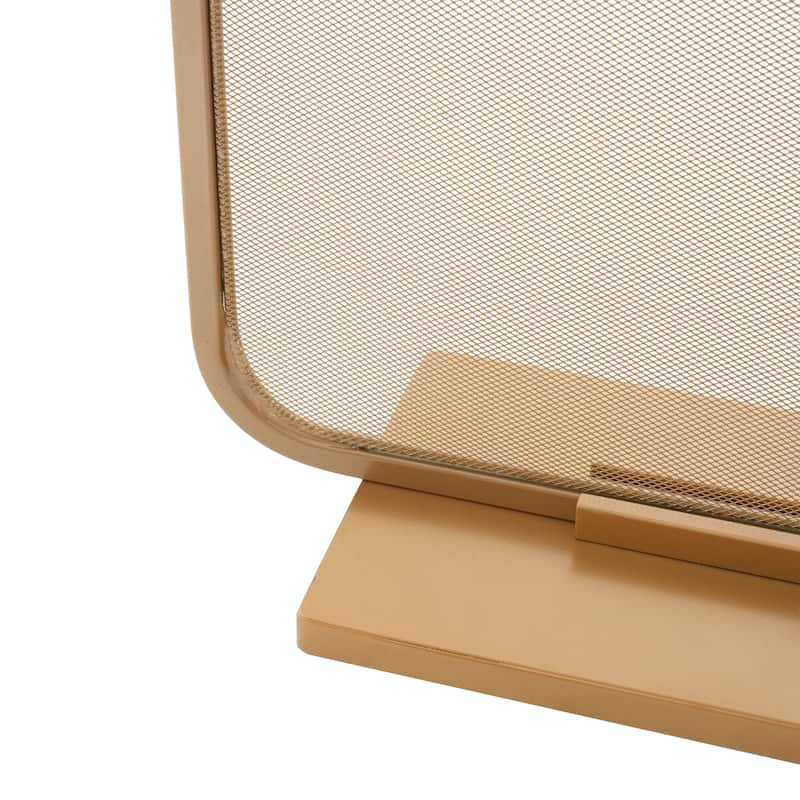 Christopher Knight Home - Tahlia Modern Iron Fireplace Screen with Tall Rectangular Frame