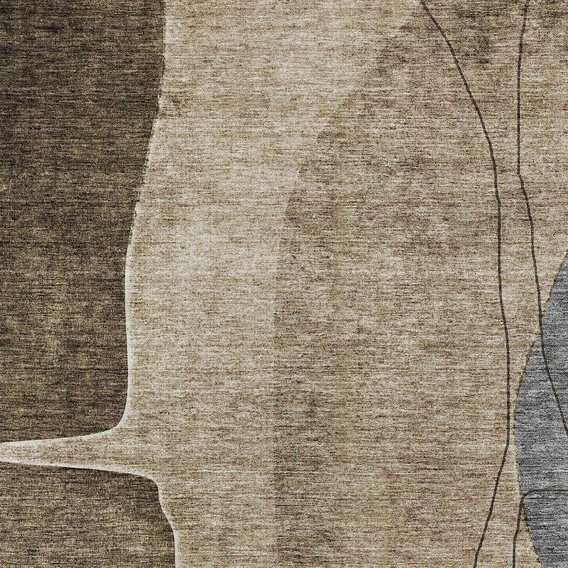 HomeRoots Abstract Transitional Rectangle Outdoor Rug