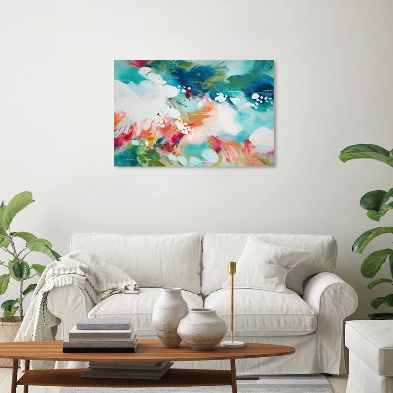 Wynwood Studio Abstract Stormy Garden Green and Modern & Contemporary Wall Art Canvas Print - 20 x 30