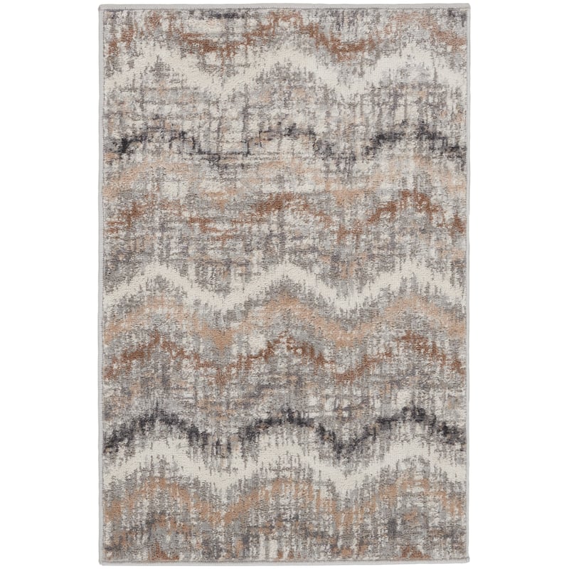 Nourison Elation Chevron Abstract Modern Area Rug