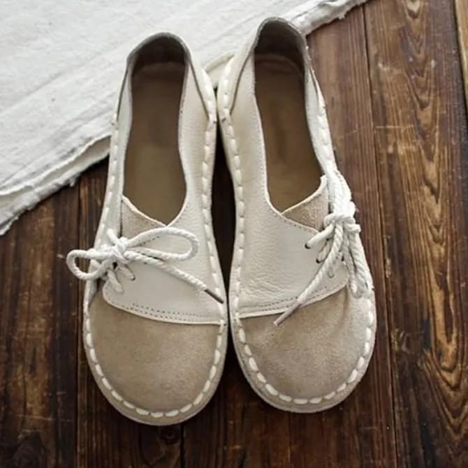 Casual all season shoes vintage round toe flats clearance