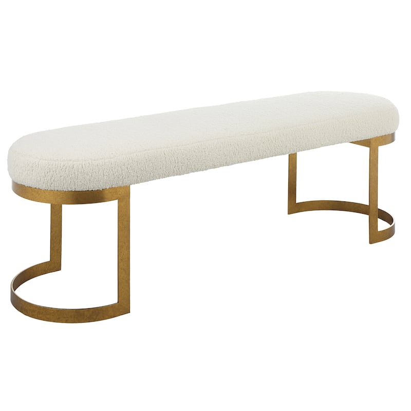 Uttermost Infinity Gold Bench - 60 W X 19 H X 16.25 D (in)