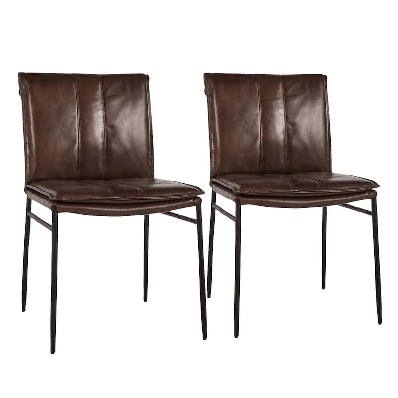Classic Home Tuscan Genuine Leather Dining Chair (Set of 2)
