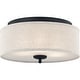 preview thumbnail 3 of 5, Quoizel Blanche Matte Black 3-light Flush Mount