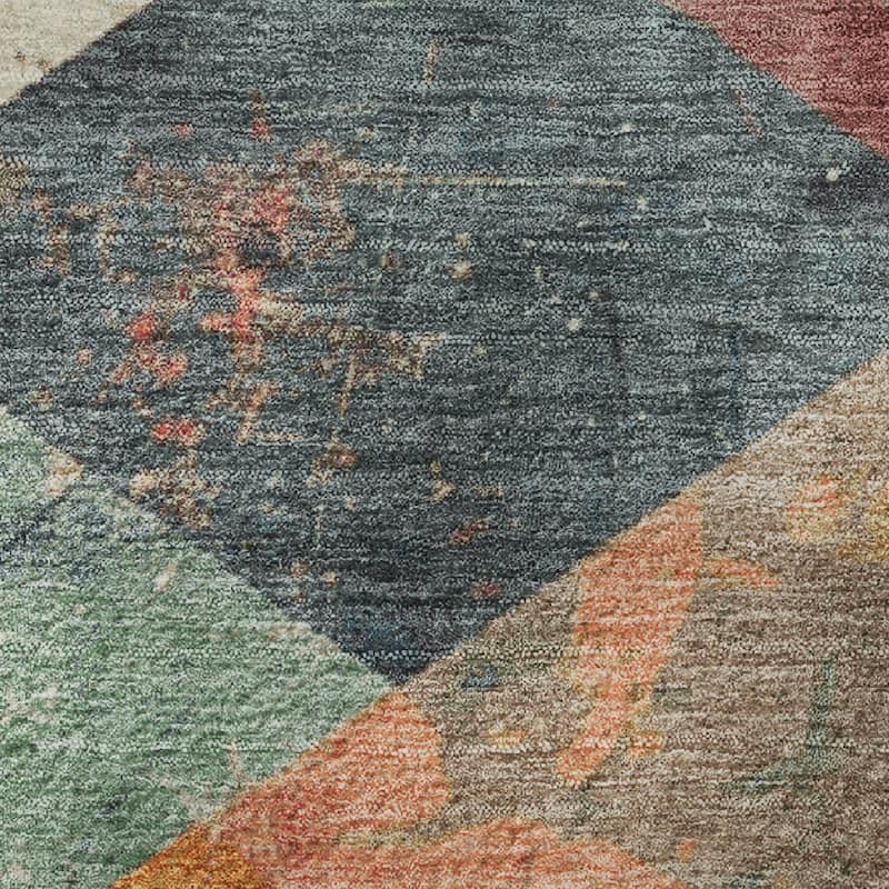 Premium Washable Super Soft Contemporary Diamonds Mayfield Rug