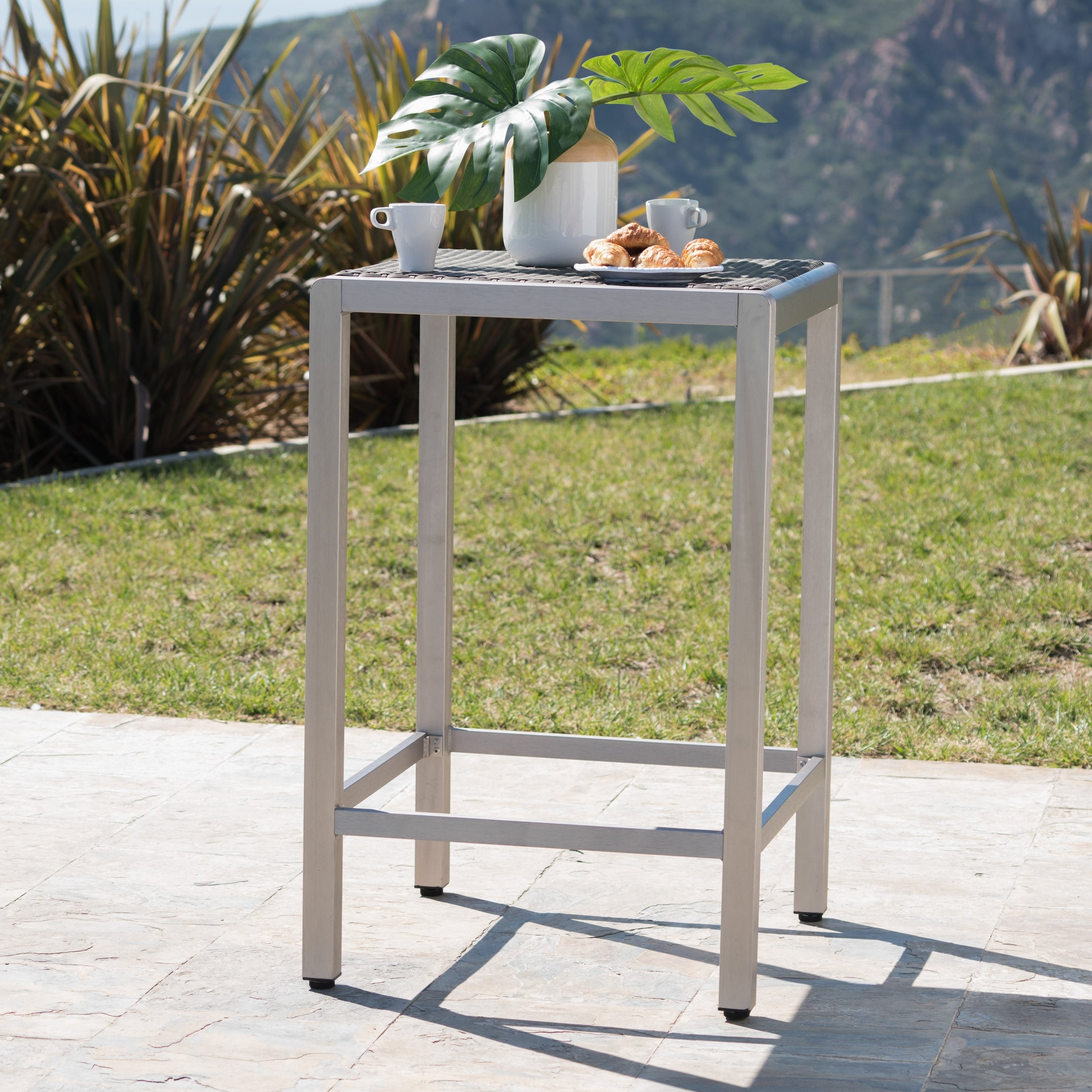 Modway shore outdoor patio aluminum bar table 2025