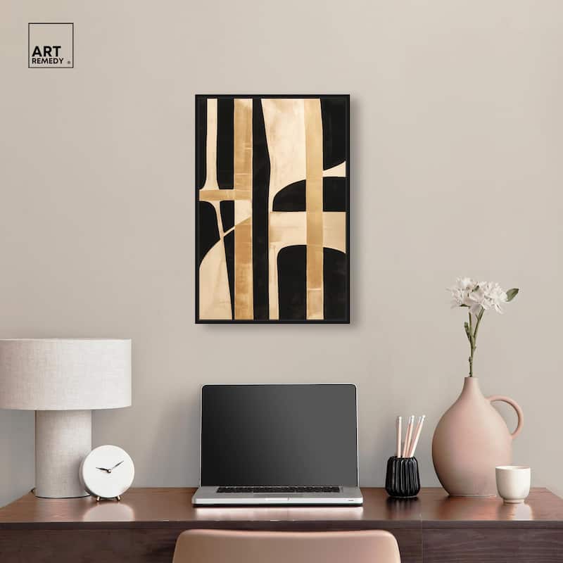 Noir and Gold I Canvas by Art Remedy