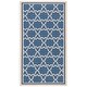 preview thumbnail 85 of 144, SAFAVIEH Courtyard Thomasina Indoor/ Outdoor Waterproof Patio Backyard Rug 2'7" x 5' - Blue/Beige
