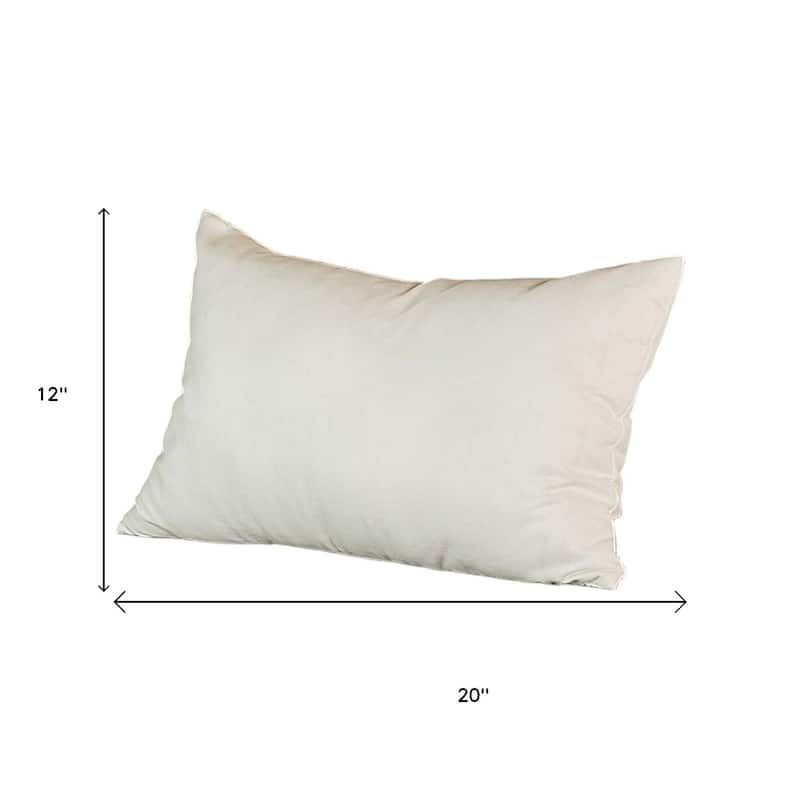 HomeRoots Set of Two 12" X 20" White Lumbar Throw Pillow Covers
