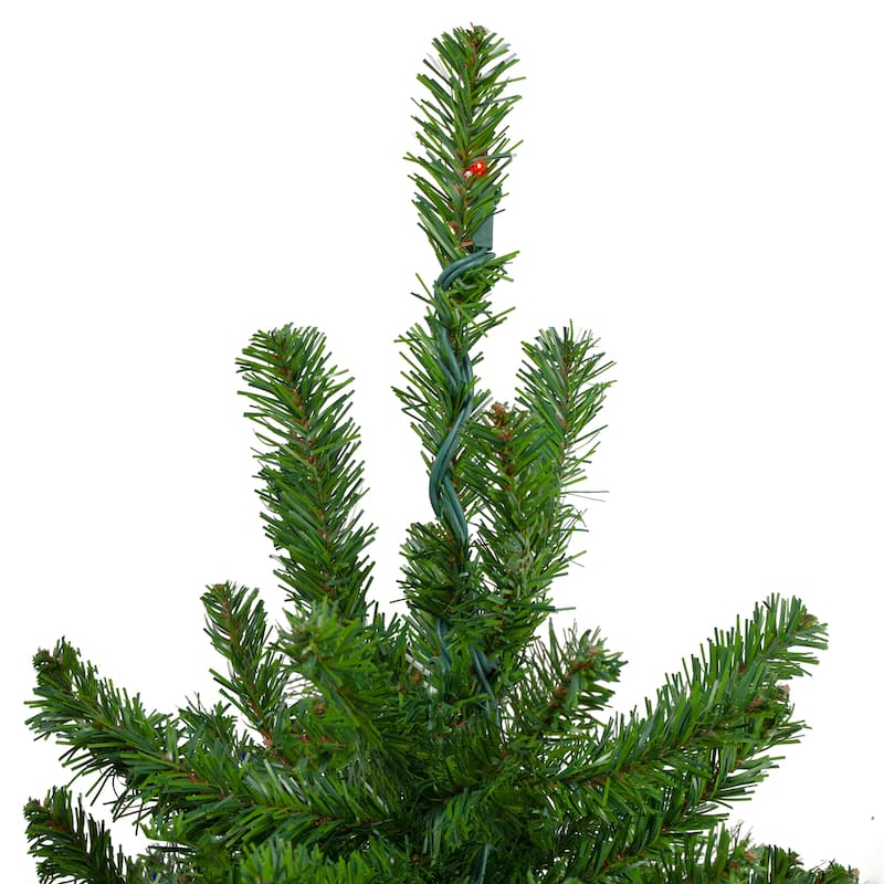 Set of 3 Pre-Lit Slim Alpine Artificial Christmas Trees 5' - Multicolor Lights