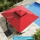 preview thumbnail 57 of 85, 11 x 11 FT Outdoor Square Patio Cantilever Offset Umbrella with Crank and 360 Degrees Rotation