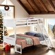 preview thumbnail 2 of 5, Wooden Versatile Twin over Full Bunk Bed with Built-in Ladder