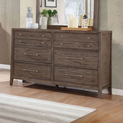 Wria Transitional Grey 56-inch Wide 6-Drawer Solid Wood Dresser by Furniture of America