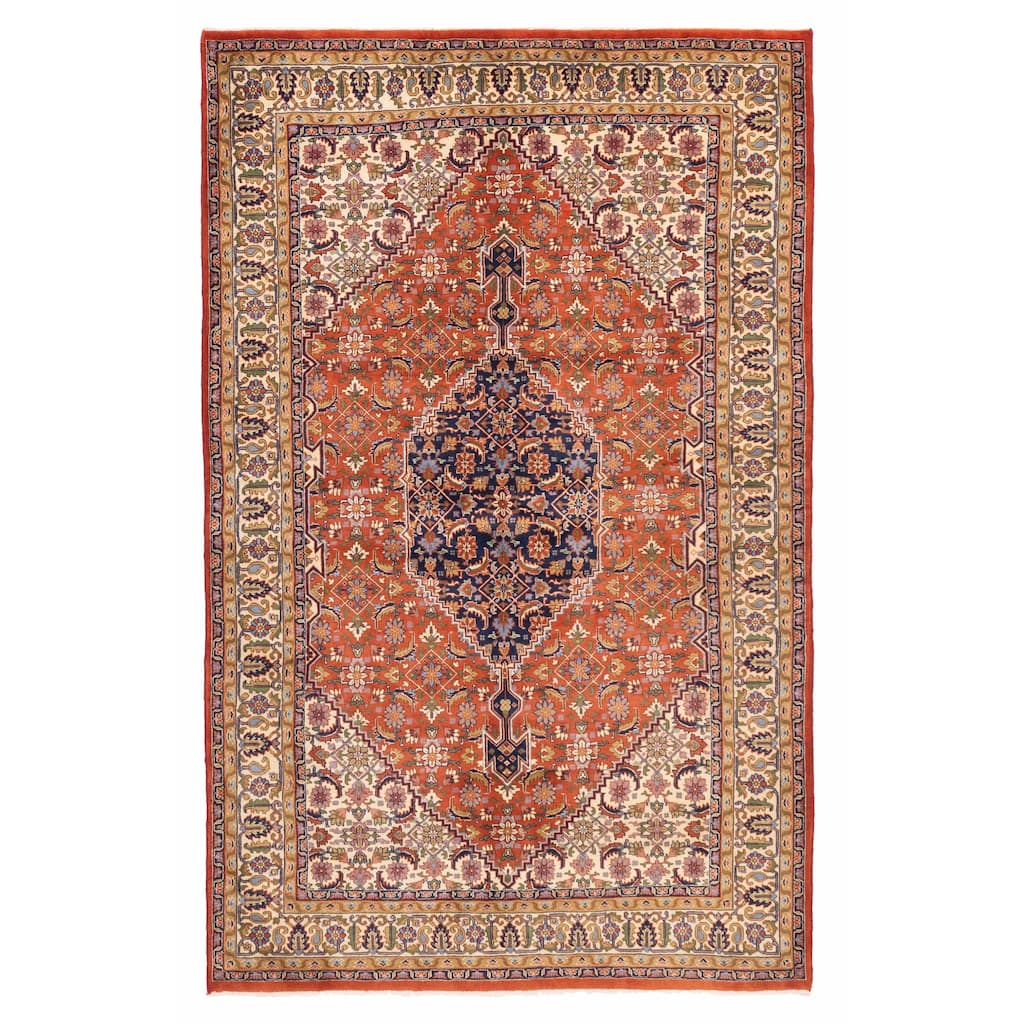 ECARPETGALLERY Hand-knotted Royal Mahal Dark Copper Wool Rug - 5'10 x 9'2