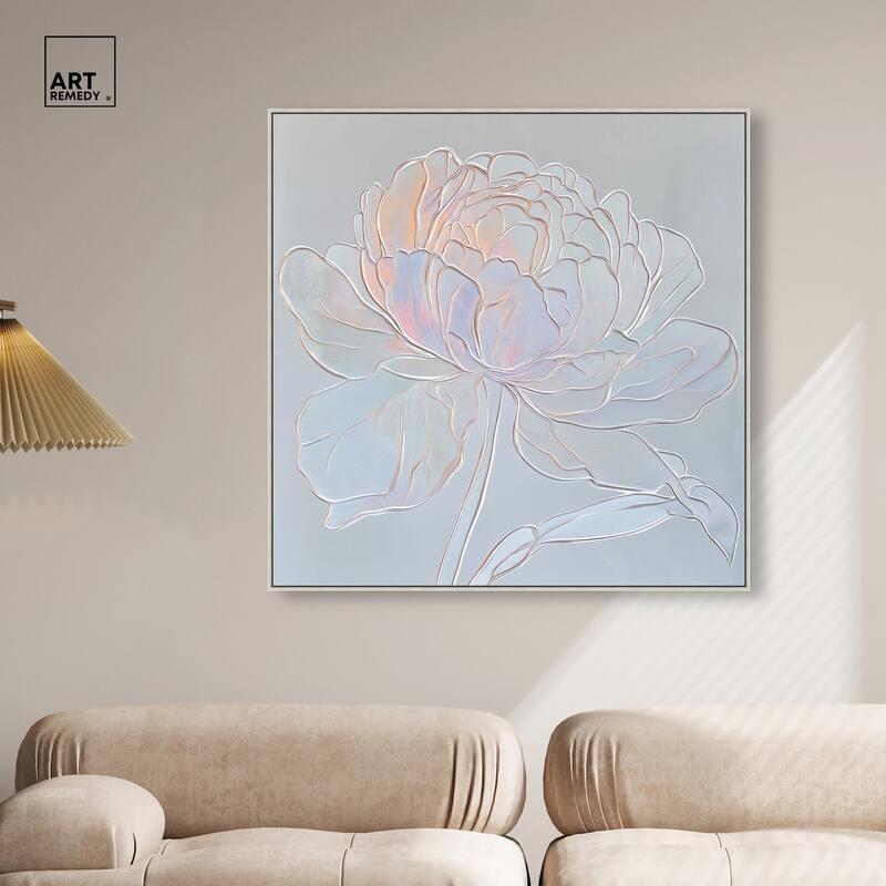 Embossed Flower I Canvas by Art Remedy