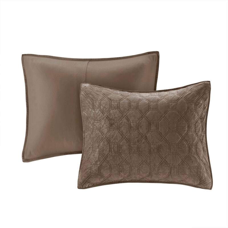 Madison Park Emery 3 Piece Velvet Quilt Set