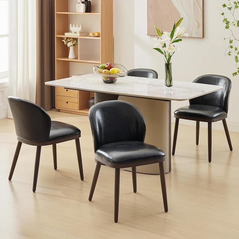 Dining Chair Set of 2, Modern Upholstered Kitchen Chairs with Ergonomic Back Support