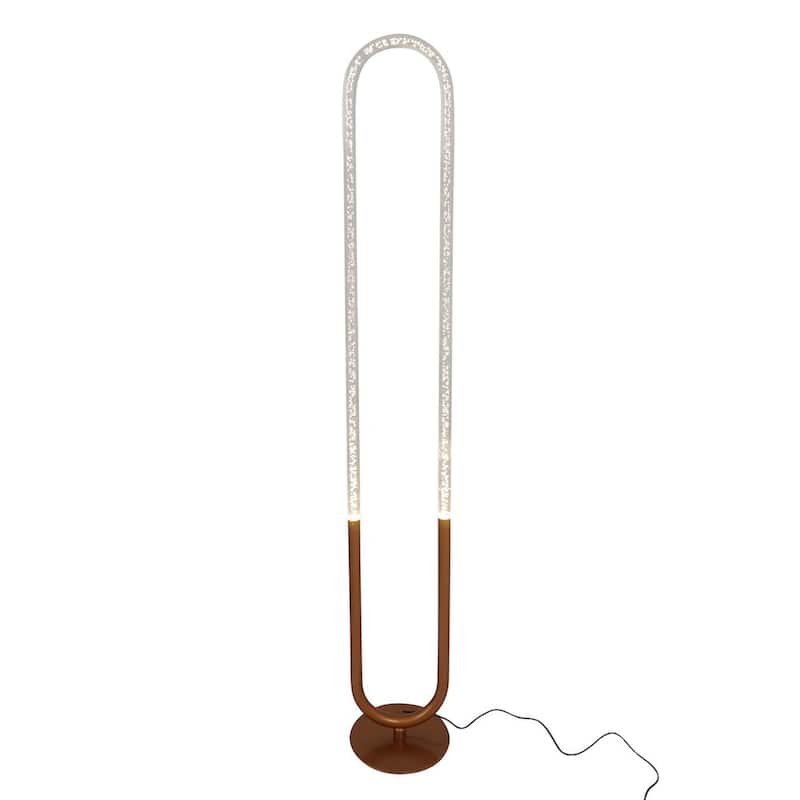 Contemporary Floor Lamp, LED Standing Light for Living Room Centerpiece, Bedroom & Office Lighting - Bronze