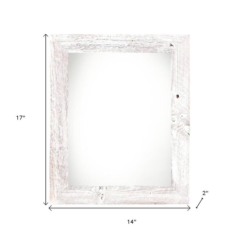 HomeRoots 11" x 14" White Solid Wood Hanging Picture Frame