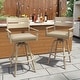 preview thumbnail 43 of 44, Outdoor Aluminum Swivel Patio Bar Stools with Sunbrella Fabric Cushion Canvas Antique Beige, 2PCS
