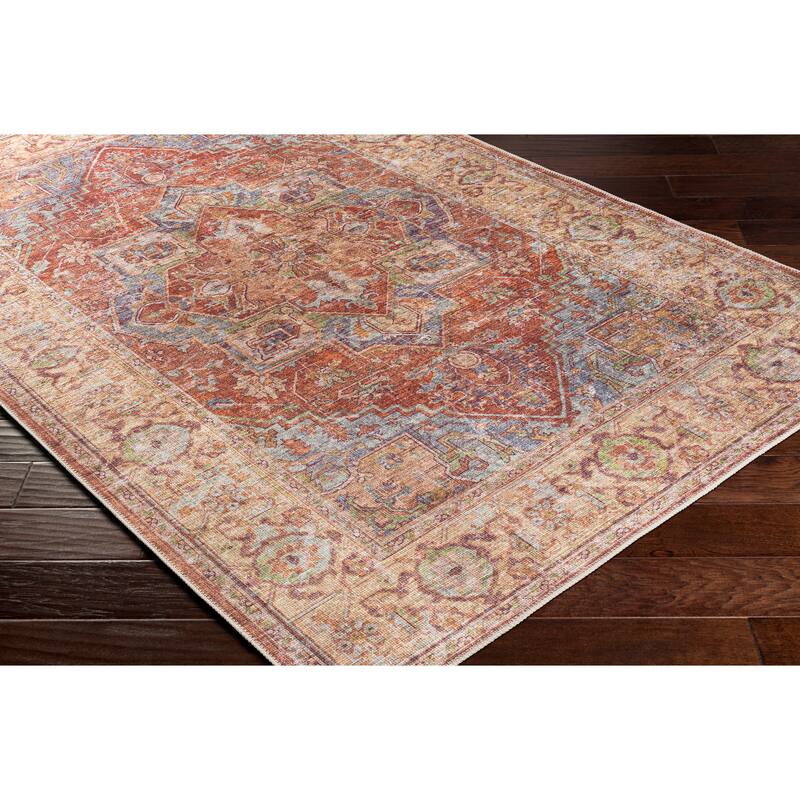 Livabliss Tala Vintage Machine Washable Area Rug