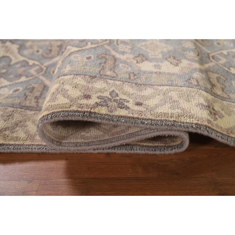 Grey Oushak Oriental Runner Rug Handmade Wool Carpet - 2'6"x 9'8"
