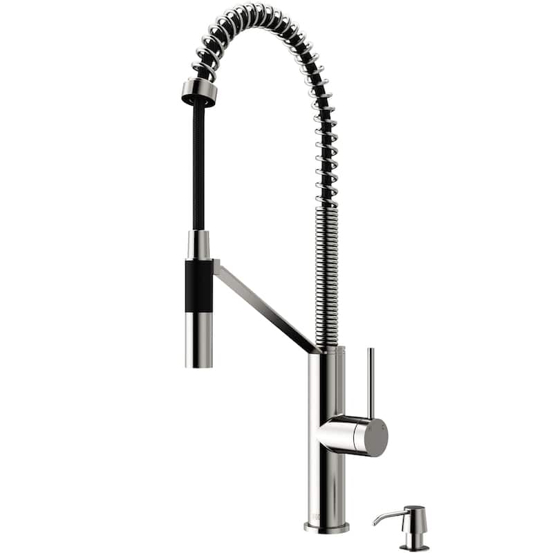 VIGO Livingston 24" H Single Handle Pull-Down Sprayer Kitchen Faucet