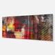 Designart 'Red Decorative Design' Modern Abstract Metal Wall Art - Bed ...