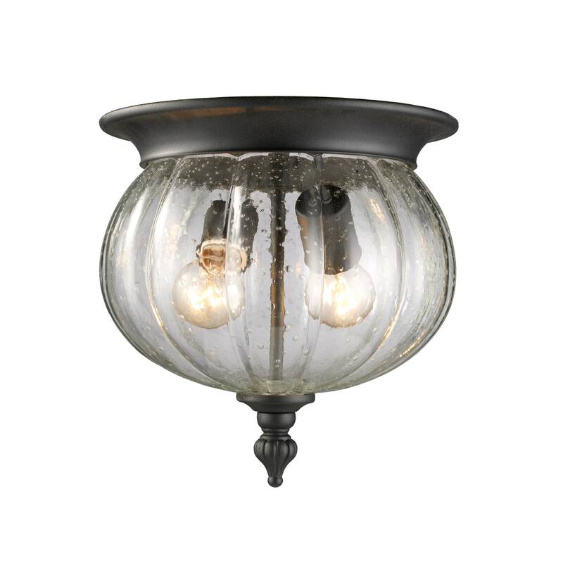 Bellevue ZCF19133 Anallese 2 Light 10" Wide Flush Mount Outdoor - Black