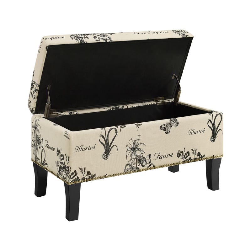 Criuleni Garden Print Storage Bedroom Ottoman