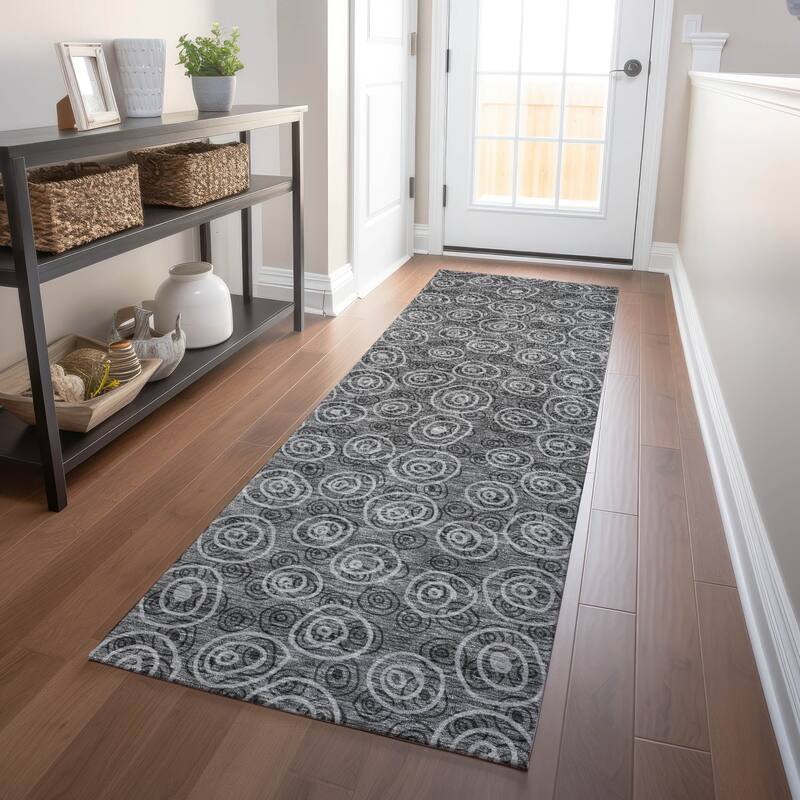 Premium Washable Super Soft Contemporary Zazzle Mayfield Rug - Gray - 2' 3" x 7' 6" - Runner