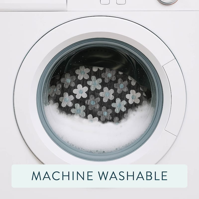 Machine Washable Indoor/ Outdoor Floral Kechi Chantille Rug