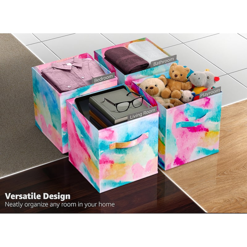 Storage Cube Bins (Set of 6) - 10.75" L x 10.75" W x 11" H