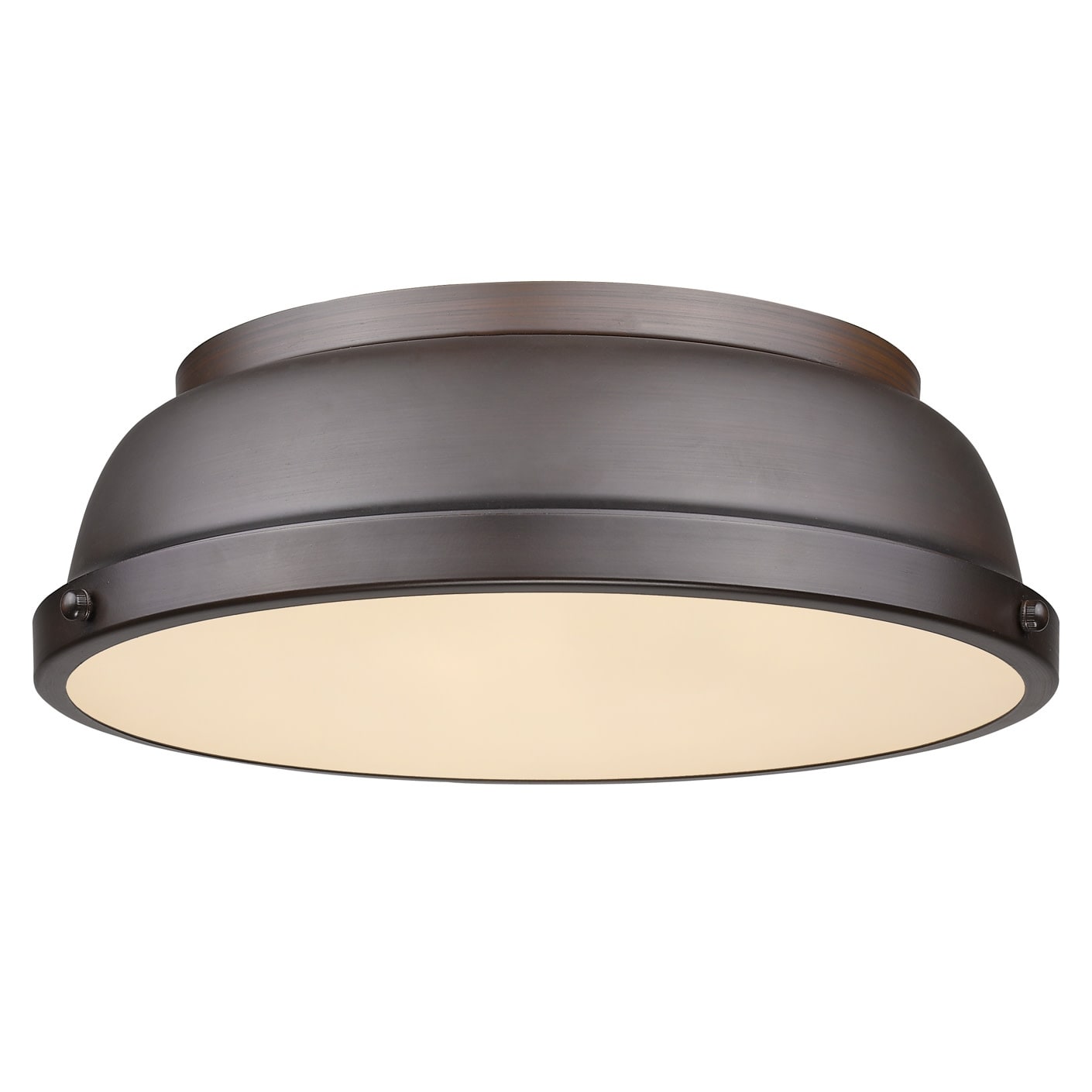 Golden Lighting Duncan 2 Light 14" Wide Flush Mount Ceiling Fixture in
