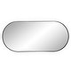 preview thumbnail 6 of 9, Allan Andrews Stainless Steel Framed Capsule Wall Mirror - 40"H x 17.75"W