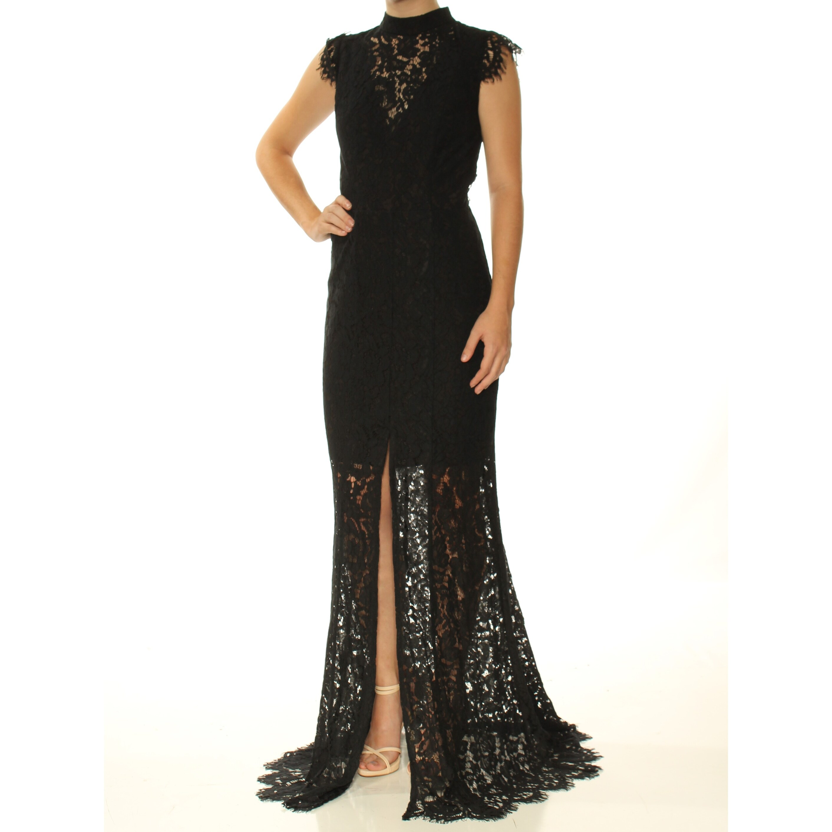 fame and partners black lace dress