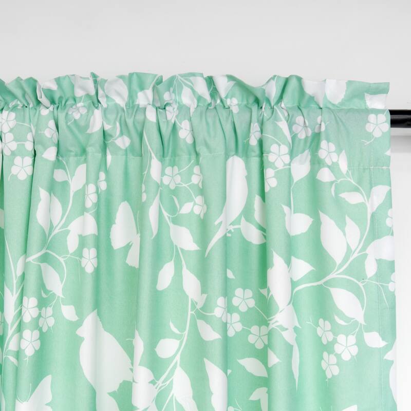 Serenta Birdsong Printed 2 Piece Curtain Set
