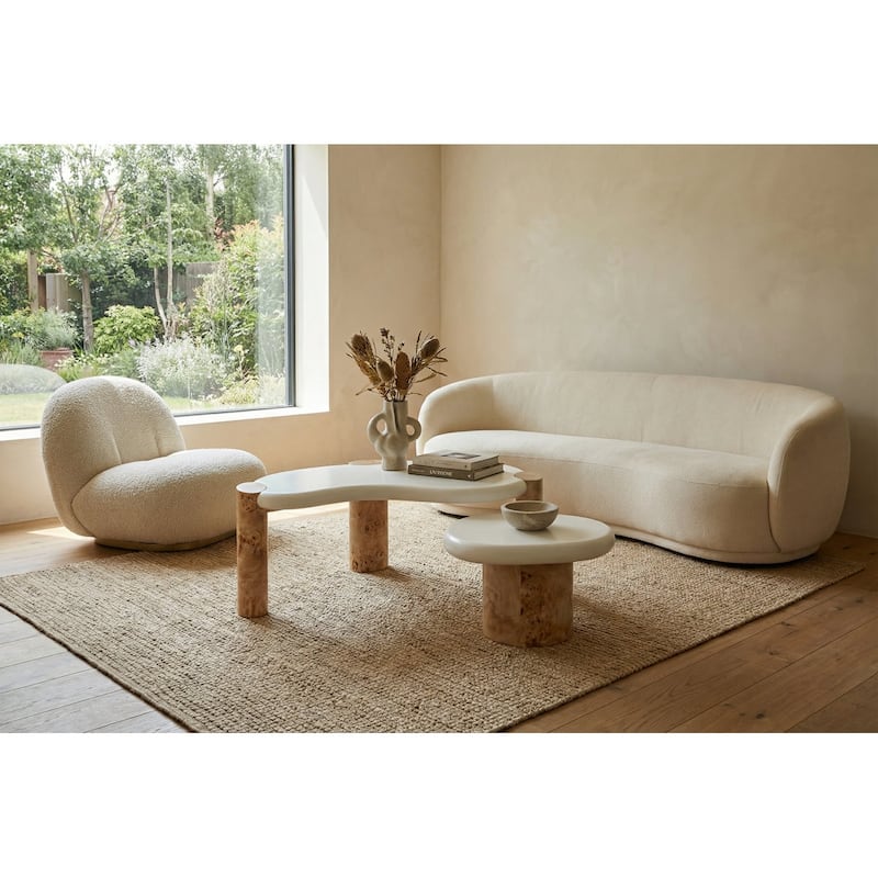 Sasso Aspen Burl Nest Coffee Table Set