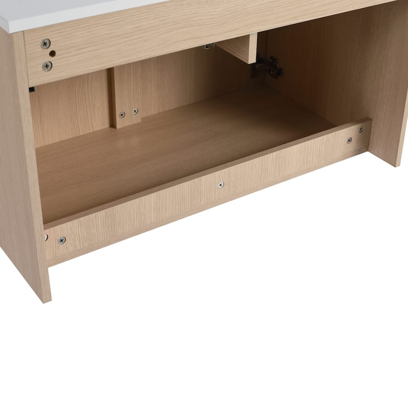 Bathroom Vanity With Sink In 32 Inch, Floating Bathroom Vanity With 2 Soft Close Doors And Drawer