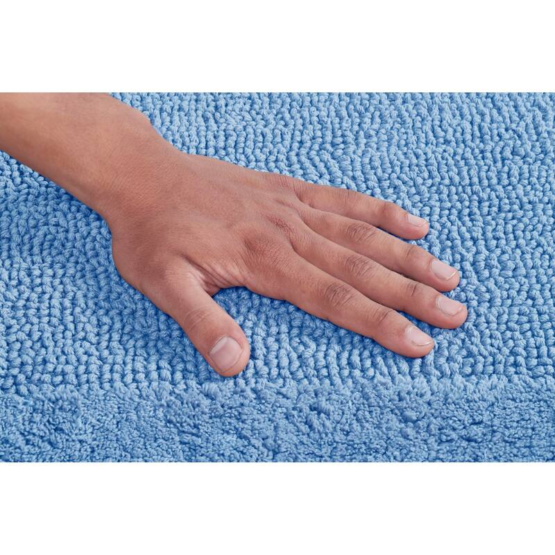 Better Trends Bath Rugs 100% Cotton Tufted Soft & Water Absorbent Bathroom Rug for Shower, Sink Bath Mats Edge Collection